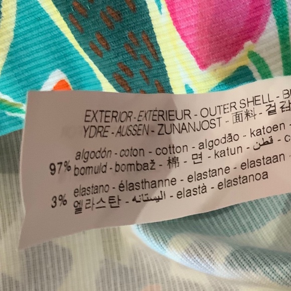 Zara Romper Tropical Print Cutout Jumpsuit Pink Teal Size Medium - Picture 11 of 12